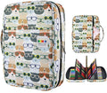 YOUSHARES Colored Pencil Case 220 Slots Pen Case Organizer With Handy Wrap & Zipper, Multilayer Holder for Prismacolor Colored Pencils & Gel Pen (Kitten)