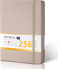 CAGIE Textured Hardcover Lined Journal for Women and Men, A5 Leather Journal Notebook with 256 Pages, 100GSM Paper – College Ruled Journaling Notebook for Writing, Work, School, Daily Diary