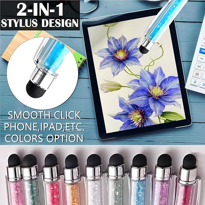 Yucold Customized Pens with Name/Logo - Touch Screen Stylus Ballpoint Pen, Perfect for Weddings, Business & Personalized Gifts (Royal blue,150)