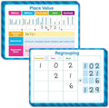 8 Packs Place Value Whiteboards, Double Sided Dry Erase Card Writable and Erasable Math Learning White Board for Kids, Students, Classroom and Home (Each Measures 12” x 9”)