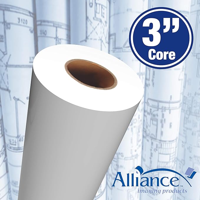 Alliance Wide Format Paper 24" x 500' Rolls Bond Engineering (20lb | 120 Rolls, 24 In x 500 Ft | 3" Core)