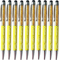 Customized Pens with Name/Logo - Touch Screen Stylus Ballpoint Pen, Perfect for Weddings, Business & Personalized Gifts (Yellow,100)
