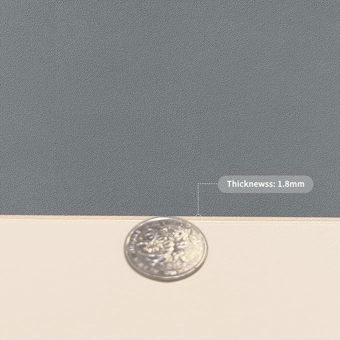 Zinkooat Leather Table Cover,1.8mm Thick,36x54 Inch Table Protector,Table Protector for Dining Room Table,Table Protectors for Rectangle Tables.(Beige+Light Gray,36x54)