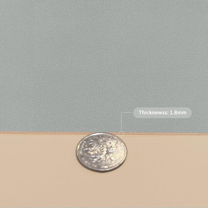Zinkooat Leather Table Cover,1.8mm Thick,24x60 Inch Desk Cover,Large Desk Mat,Table Protector,Table Cover Protector,Desk Protector,Table Pad,(Light Brown+Gray,24x60)
