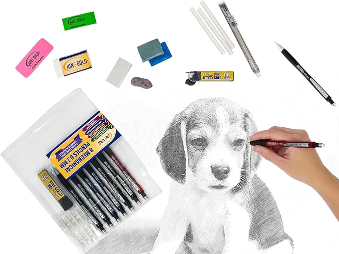 June Gold 1920 Pieces, 0.5 mm HB #2 Lead Refills, 12 Dispensers, 160 Pieces Per Dispenser, Fine Thickness, Break Resistant Lead/Graphite