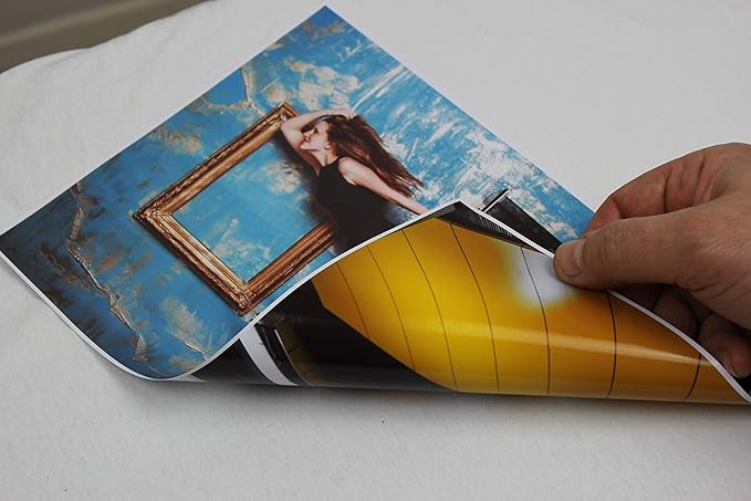 PPD Double Sided Photo Paper, Glossy Brochure Paper 8.5 x 11 for Inkjet Printer, 180 gsm, 9.9 mil Thick for Magazine, Flyer, Presentation, Program, Instant Dry & Water Resistant (50 Sheets)