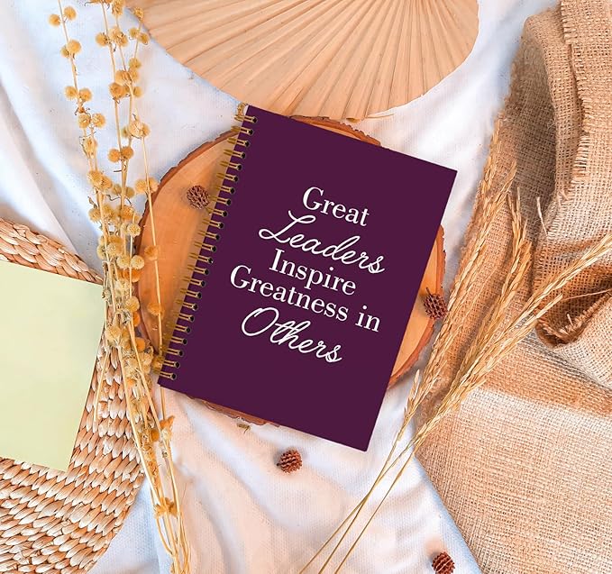 OXW Purple Meeting Notebooks for Work, Leadership Gifts Office Work Notebook Journal for Writing Note Taking, Thank You Gifts for Women Men Leader Principal Boss Mentor Manager, 5.5"x8.3"