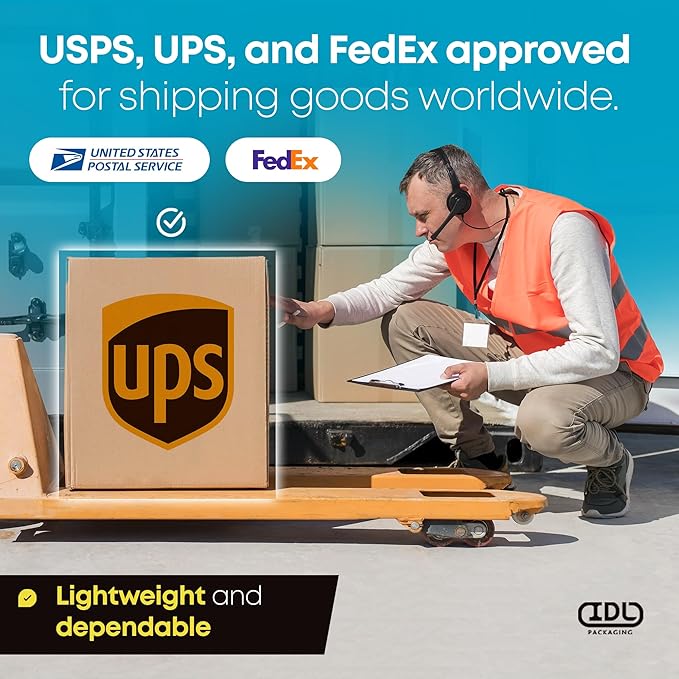 Small Moving & Shipping Boxes 8x6x6 inches (10-Pack) - Extra Strength 200 lb vs Regular - Corrugated Cardboard Boxes for USPS/FEDEX - Corrugated Packaging Box - Box Small by IDL Packaging
