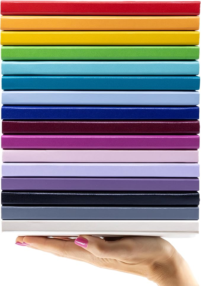 PAPERAGE Dotted Journal Notebook, (Black), 160 Pages, Medium 5.6 in x 8 in - 100 GSM Thick Paper – Hardcover Journaling Notebook for Work, School & Bullet Journaling