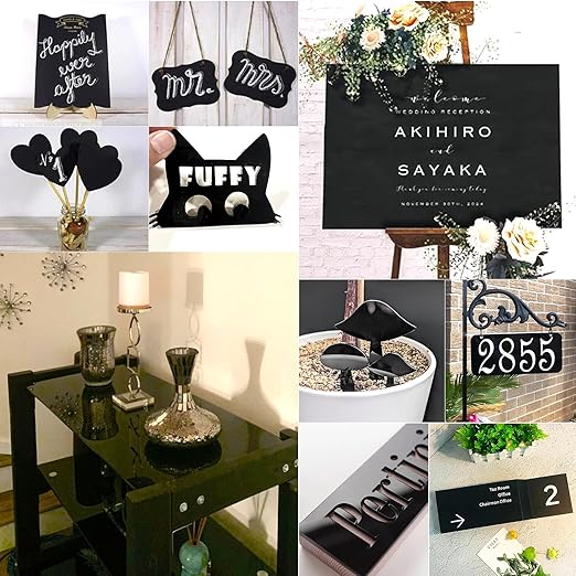 4 Pieces Black Acrylic Sheet, 5 x 7 Inch 1/8 Inch Thick, Black Cast Plexiglass Sheets for DIY Display, Handcraft, Home Decor, Painting, Display Stand, Photo Frame, Easy to Cut