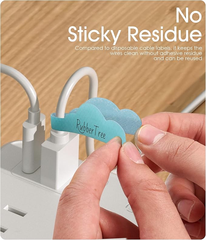 Nearockle 36Pcs Cable Labels for Organizing Wires and Identification, Upgraded Large Size Cord Labels for Electronics Cable Management, Write on Cord Tags-Multicolor