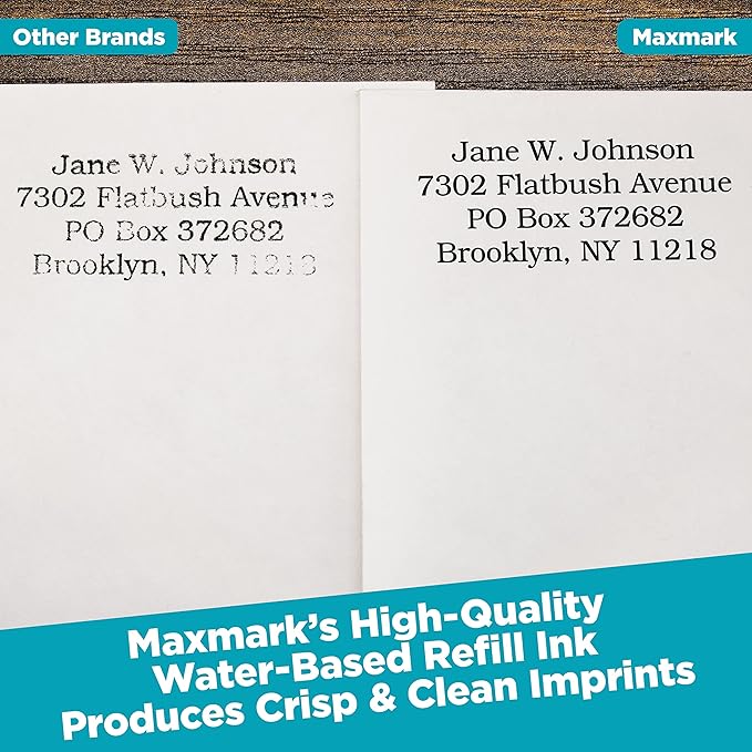 MaxMark Premium Refill Ink with Control Tip Bottle for Self-Inking Stamps, Green Color - 2 oz.