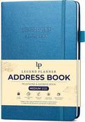 Legend Planner Address Book with Alphabetical Tabs –Telephone Contacts Book for Phone Numbers, Addresses, Passwords, Medium (Mystic Blue)