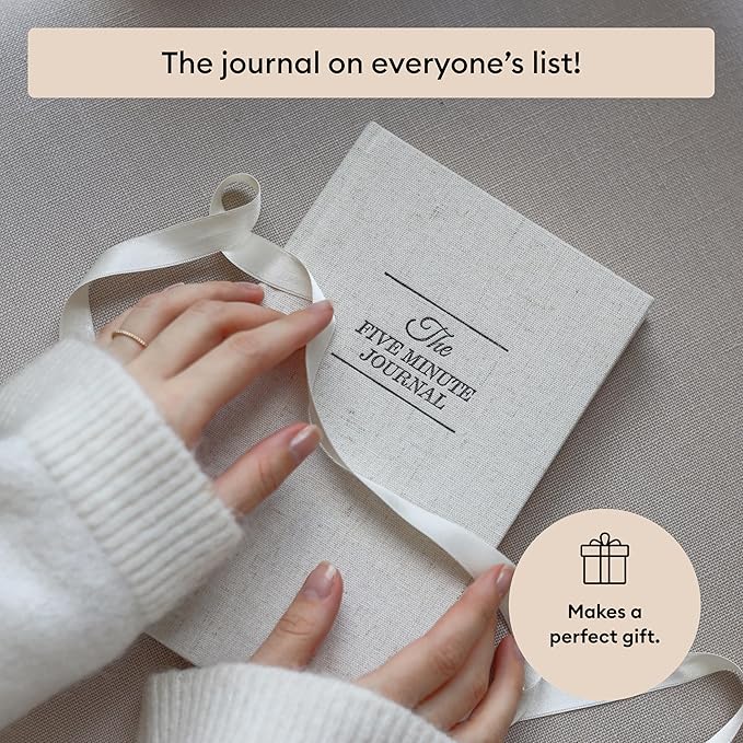 Intelligent Change The Five Minute Journal - Original Daily Gratitude Journal 2025 for Happiness, Mindfulness & Reflection - Daily Affirmations - Undated Planner Gifts for Women & Men