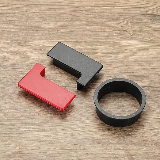 PATIKIL 2.8inch Desk Grommet, 6Pcs Cable Grommet Wire Management Cable Hole Cover Cord Organizer for Office Home Table Countertop, Black/Red Black/White Black/Silver